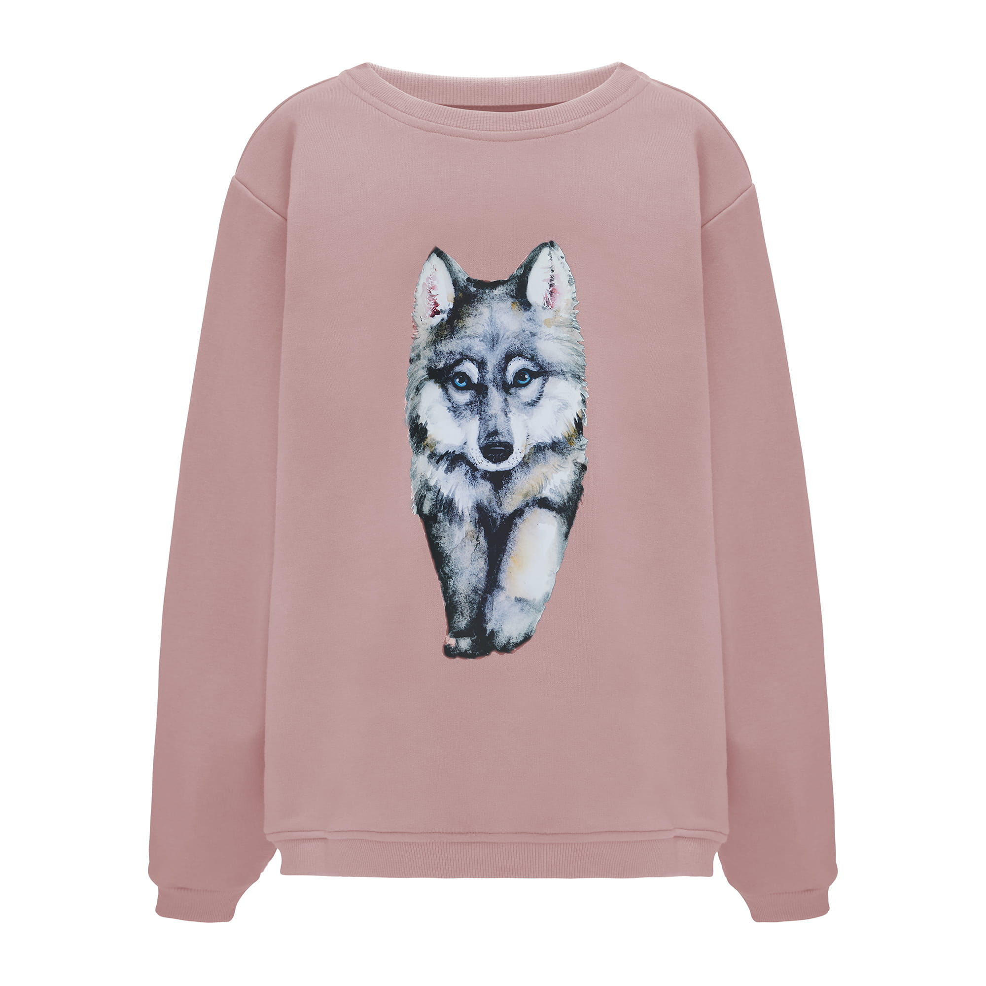 Bluza Kids z Wilkiem Brudny Róż