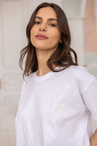 T-shirt Voilà Biały Stokrotki Białe