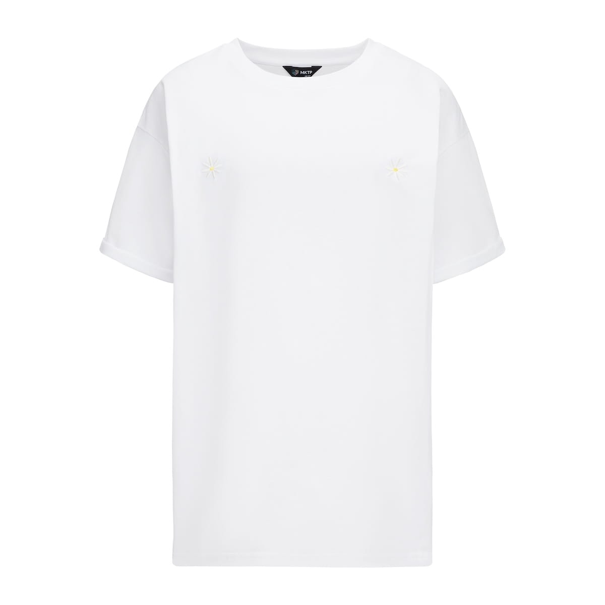 T-shirt Voilà Biały Stokrotki Białe