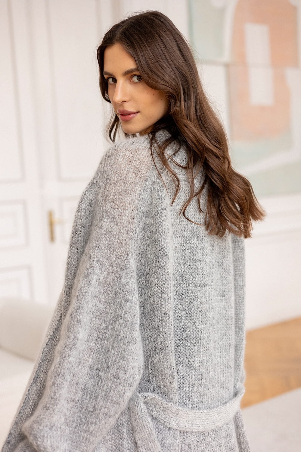 Kardigan Woollen far niente Szary