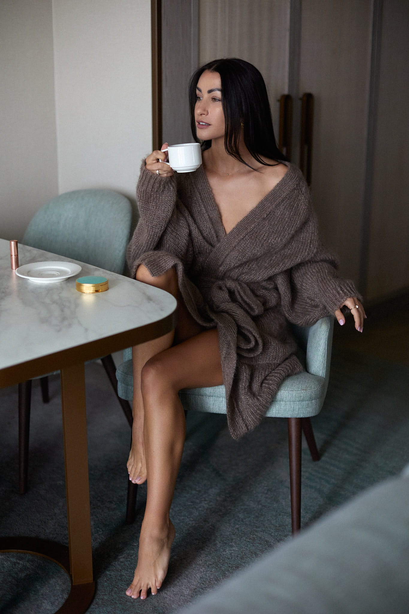 Kardigan Woollen far niente Mocca