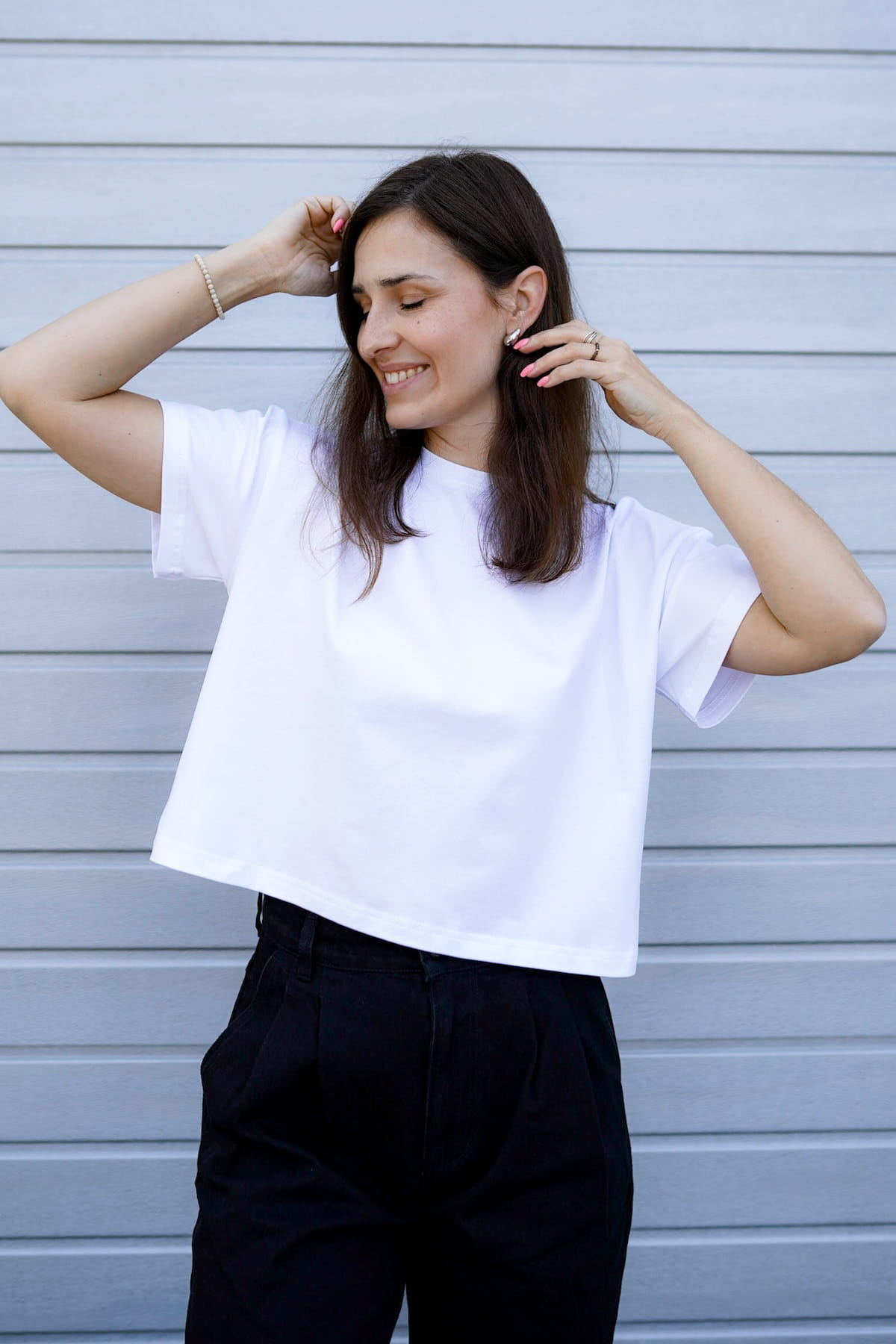 T-shirt Crop-Voilà Biały
