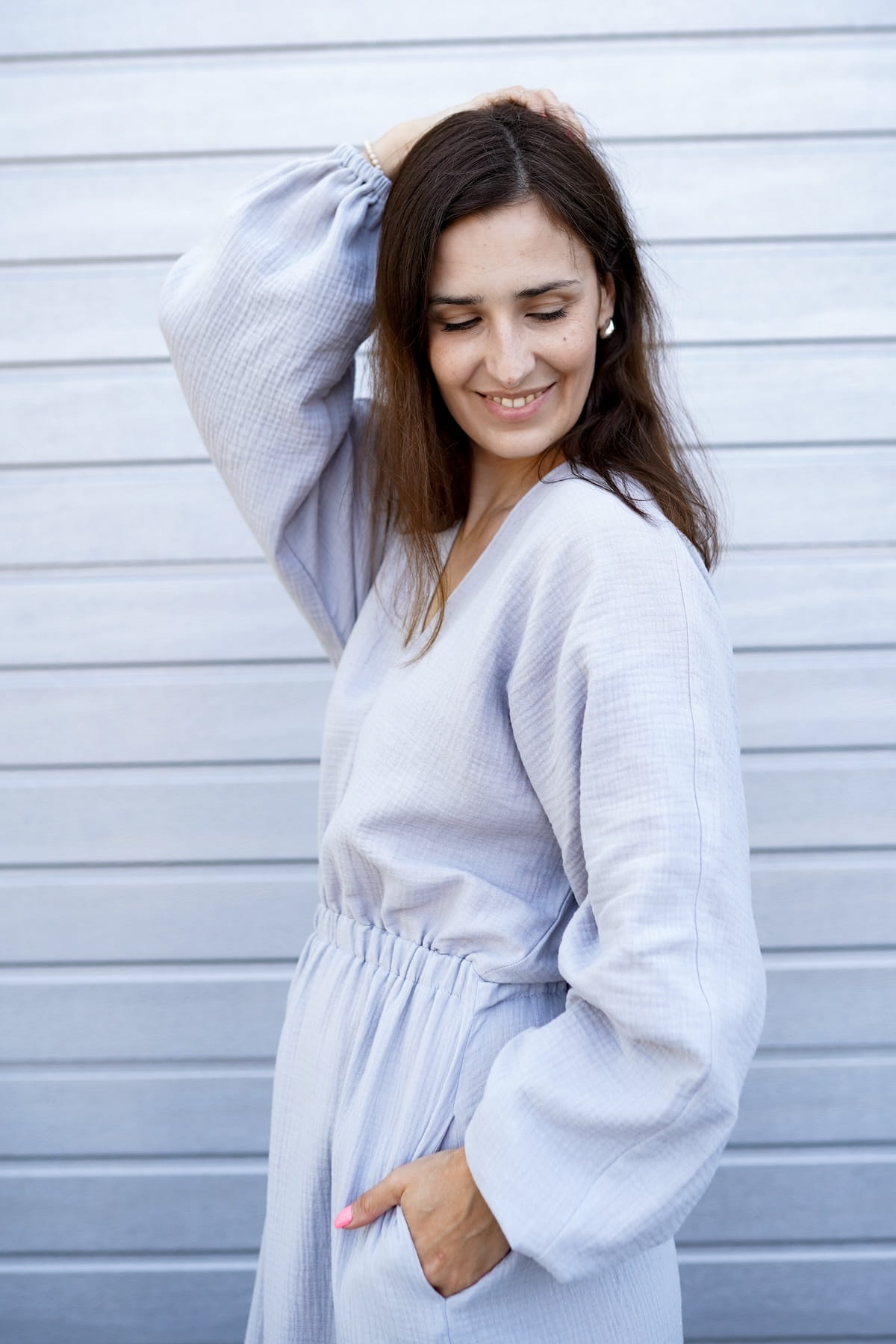 Sukienka Summer Crush Maxi Szary Jasny Pastel