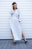 Sukienka Summer Crush Maxi Szary Jasny Pastel