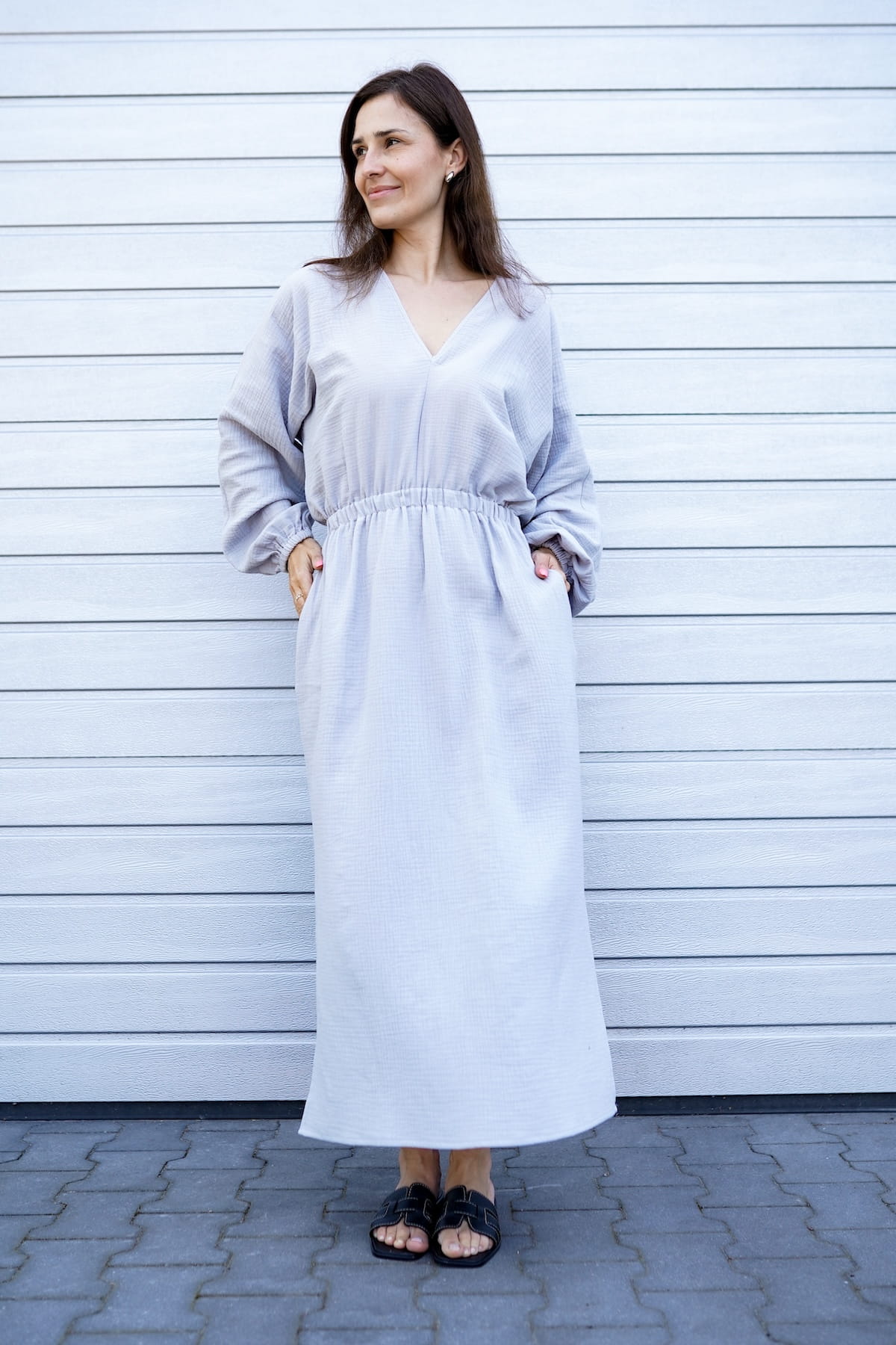 Sukienka Summer Crush Maxi Szary Jasny Pastel