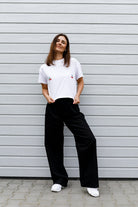 T-shirt Crop-Voilà Biały Wiśnie