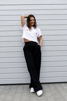 T-shirt Crop-Voilà Biały Truskawki