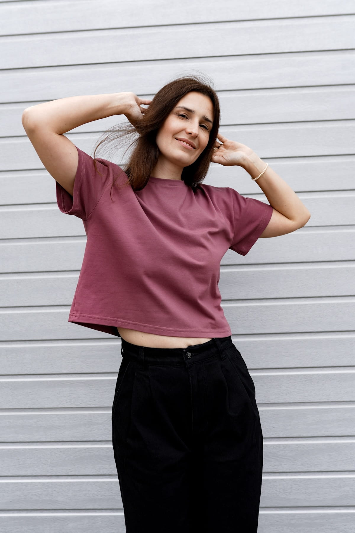 T-shirt Crop-Voilà Rose Brown