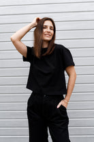 T-shirt Crop-Voilà Czarny