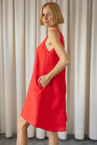 Sukienka Summer Dream Midi Czerwona Brzoskwinia