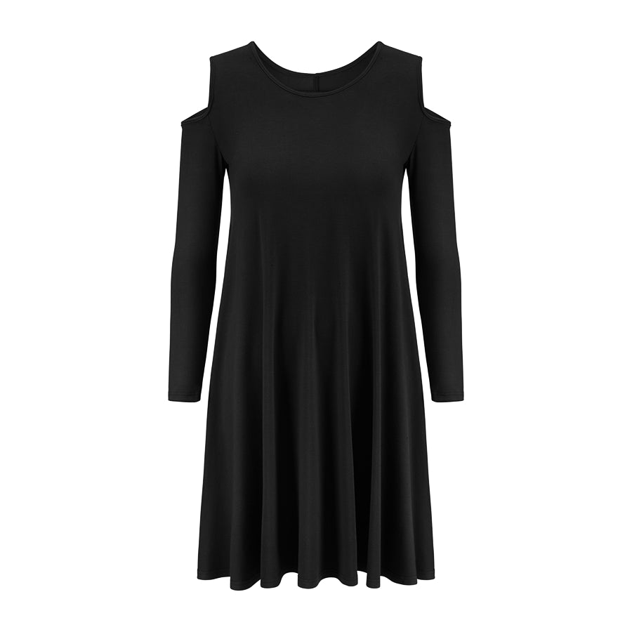 Sukienka Z Rozcięciami Na Ramionach City Girl Czarna