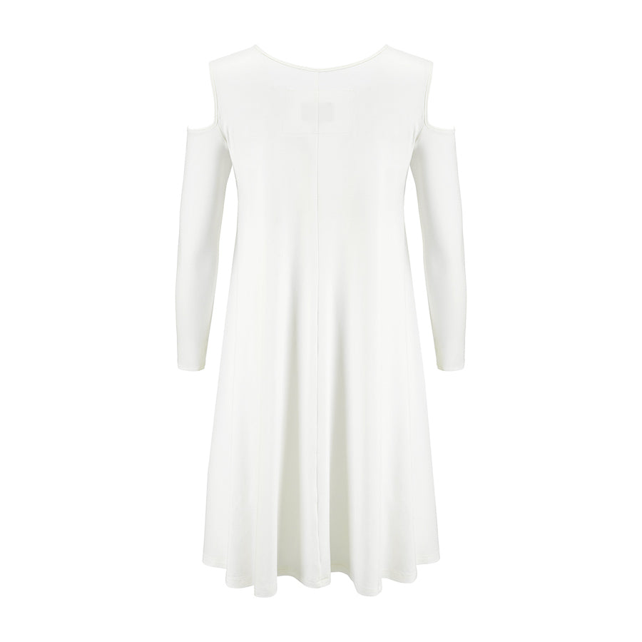 Sukienka Z Rozcięciami Na Ramionach City Girl Biała