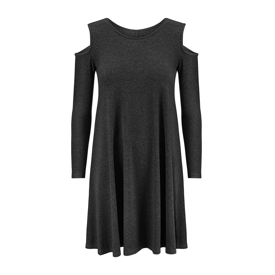 Sukienka Z Rozcięciami Na Ramionach City Girl Szara