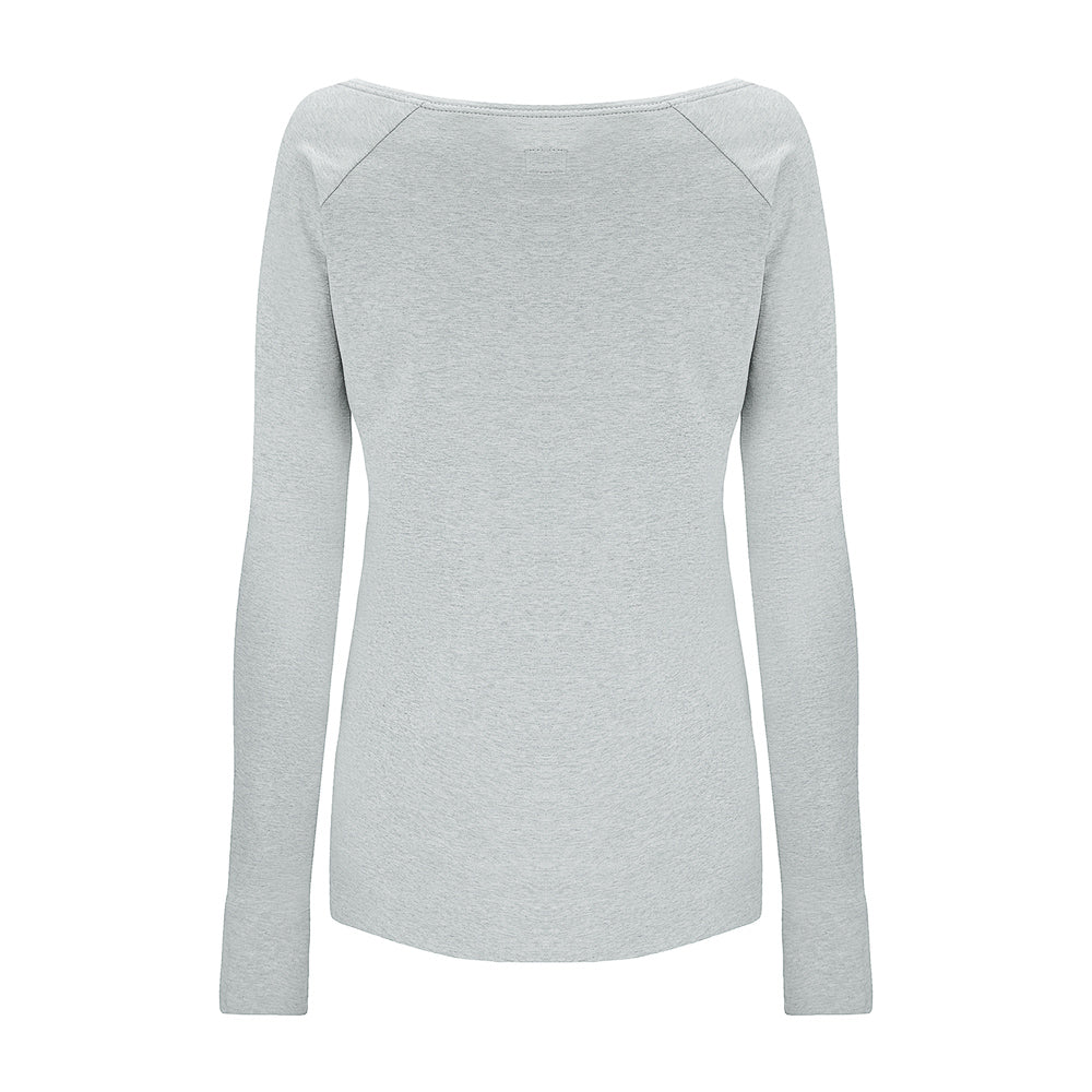 Longsleeve Dłuższa Historia szary jasny