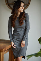 Sukienka TAKE ME OUT szary ciemny