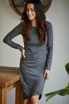 Sukienka TAKE ME OUT szary ciemny