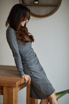 Sukienka TAKE ME OUT szary ciemny