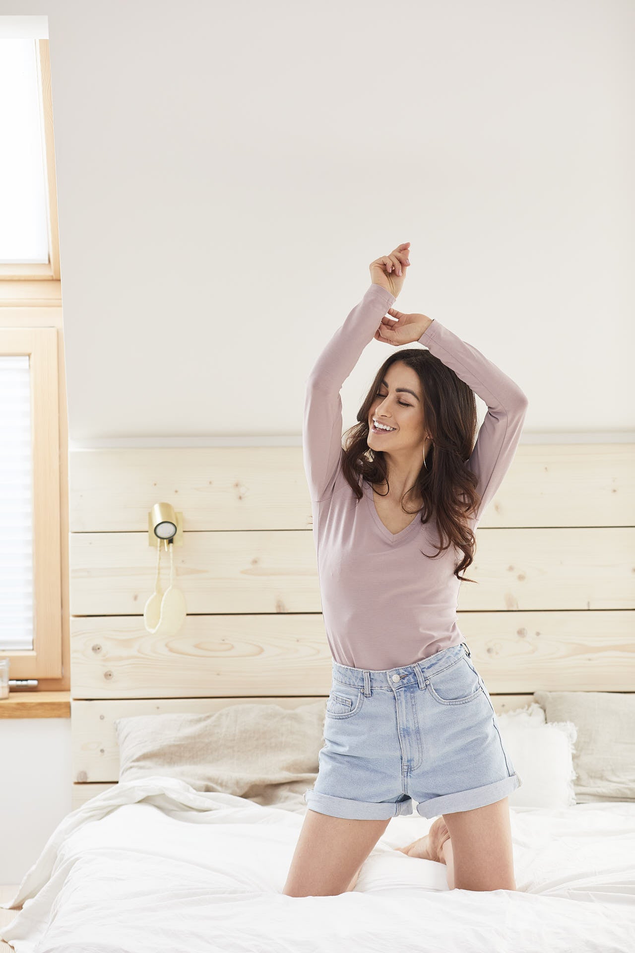 Longsleeve Perfect Lines Brudny Róż