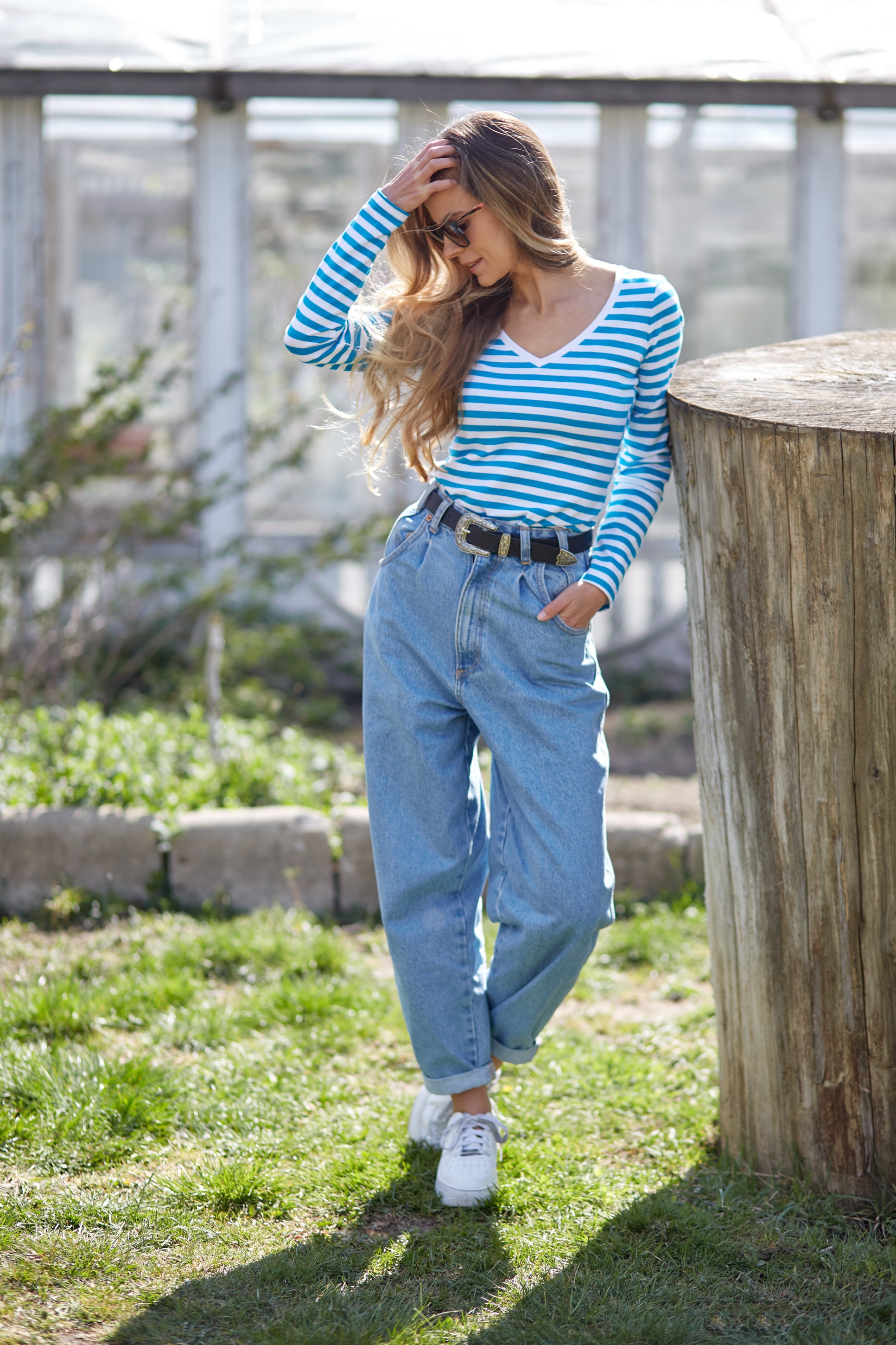 Longsleeve Perfect Lines paski Ocean