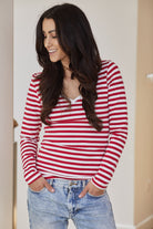 Longsleeve Perfect Lines Paski Czerwone