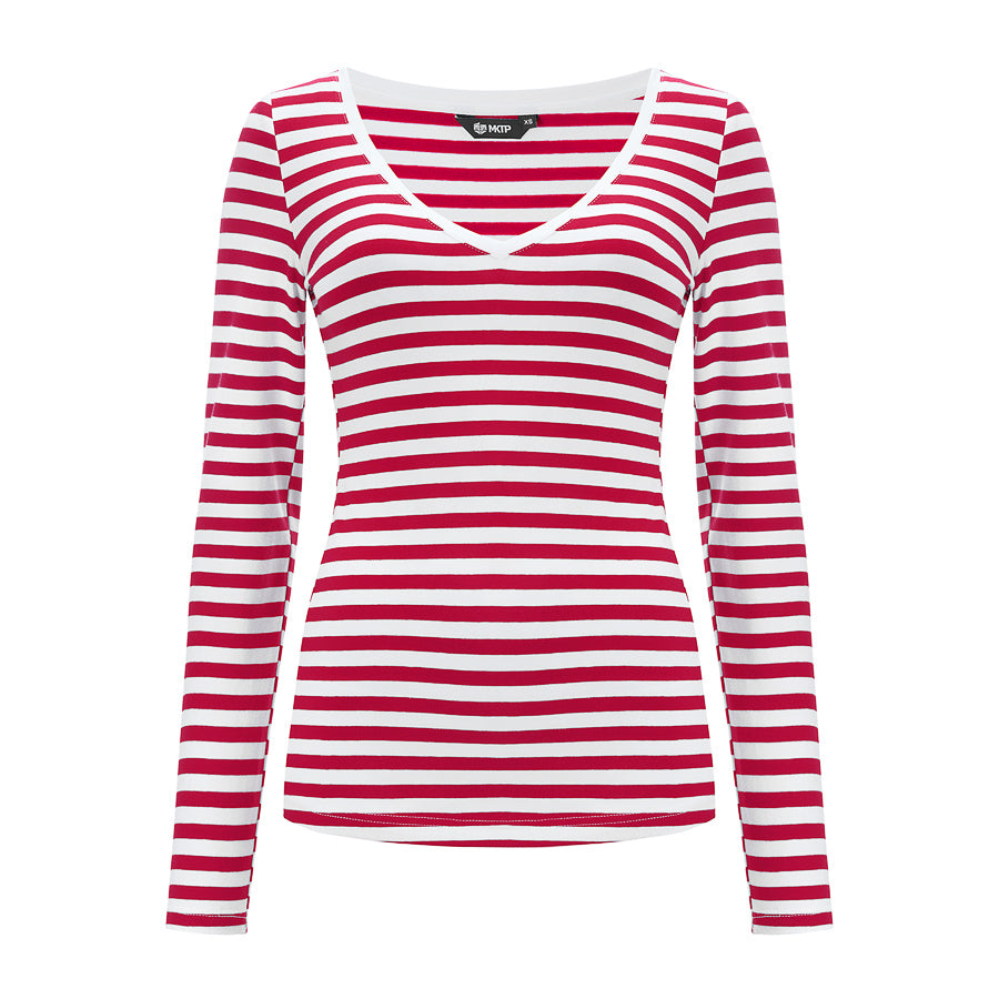 Longsleeve Perfect Lines Paski Czerwone