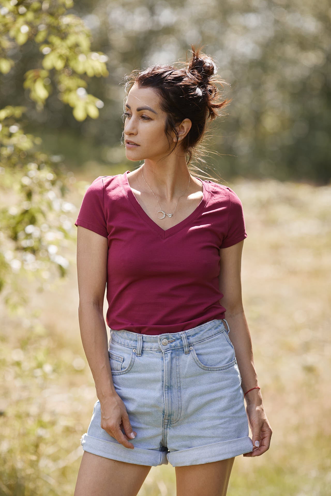 T-shirt Perfect Lines Burgund