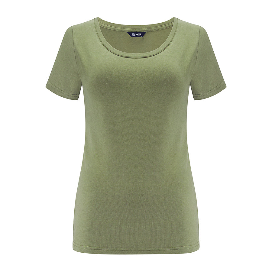 T-shirt Simplicite Militarna Zieleń