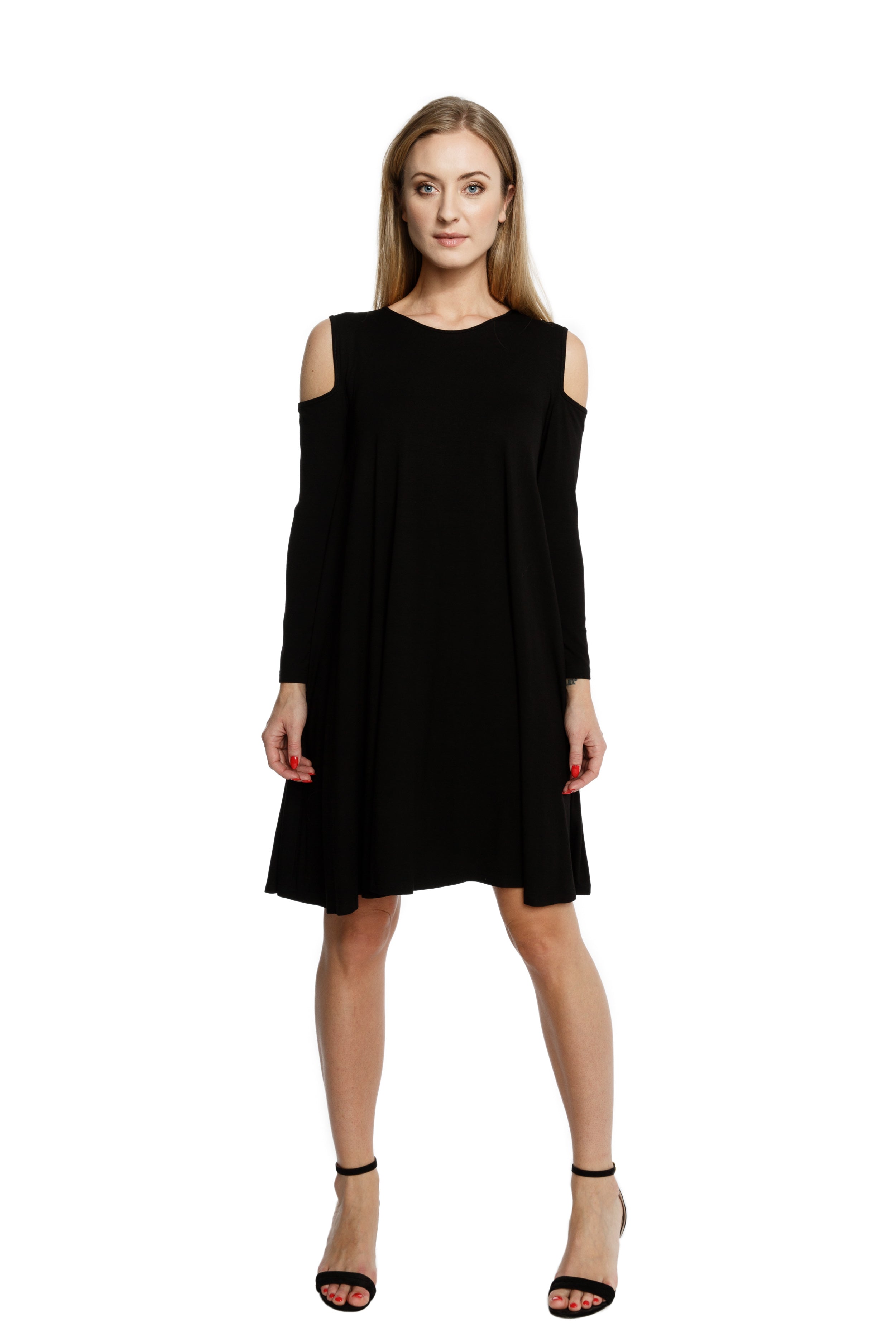 Sukienka Z Rozcięciami Na Ramionach City Girl Czarna