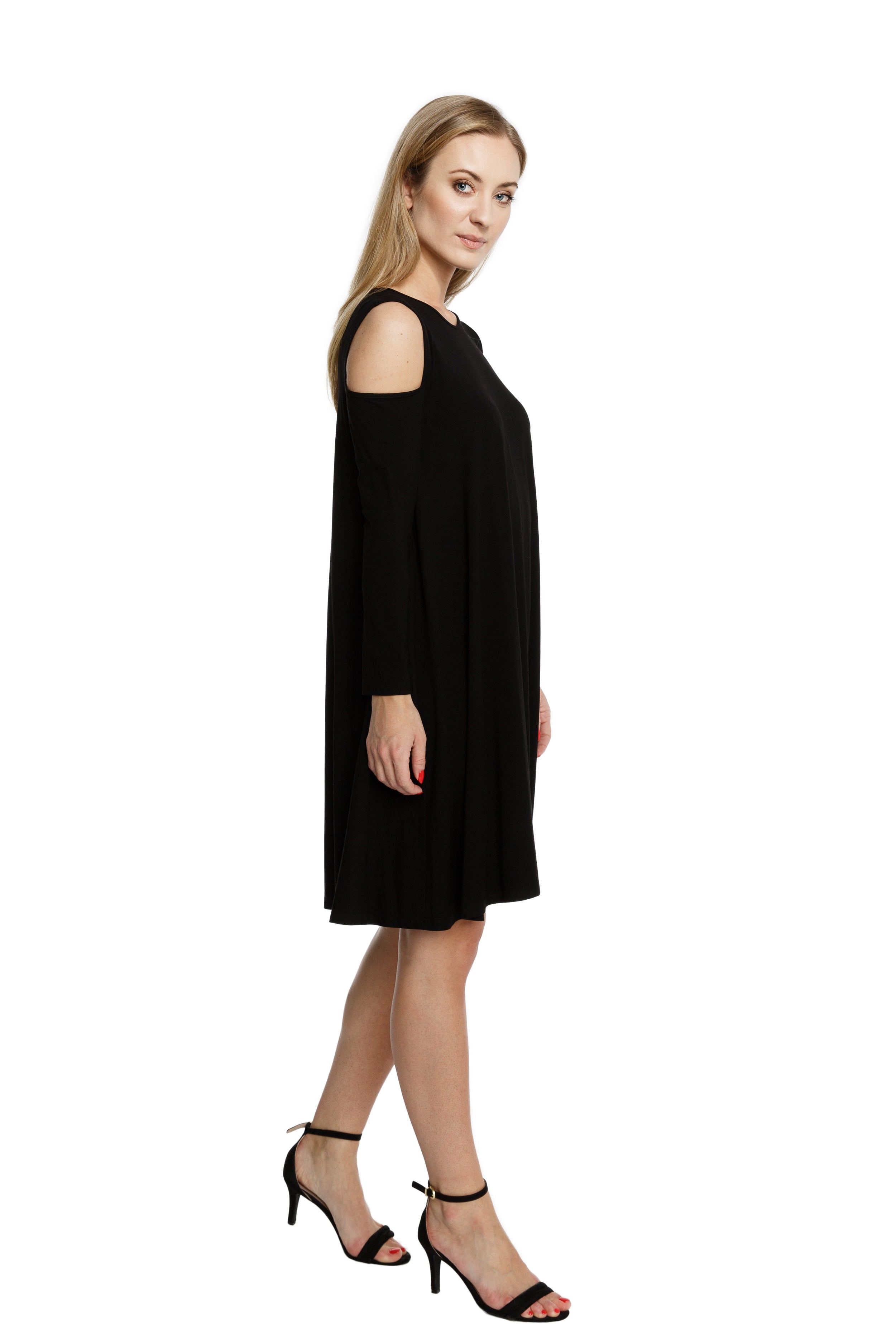 Sukienka Z Rozcięciami Na Ramionach City Girl Czarna