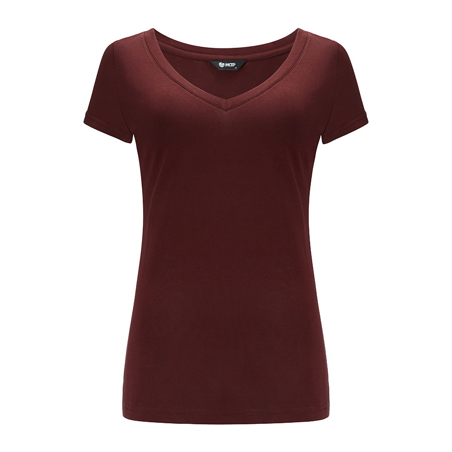 T-shirt Perfect Lines Ciemny Burgund