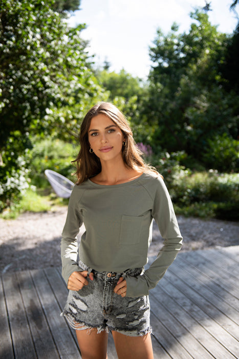 Longsleeve Dłuższa Historia khaki