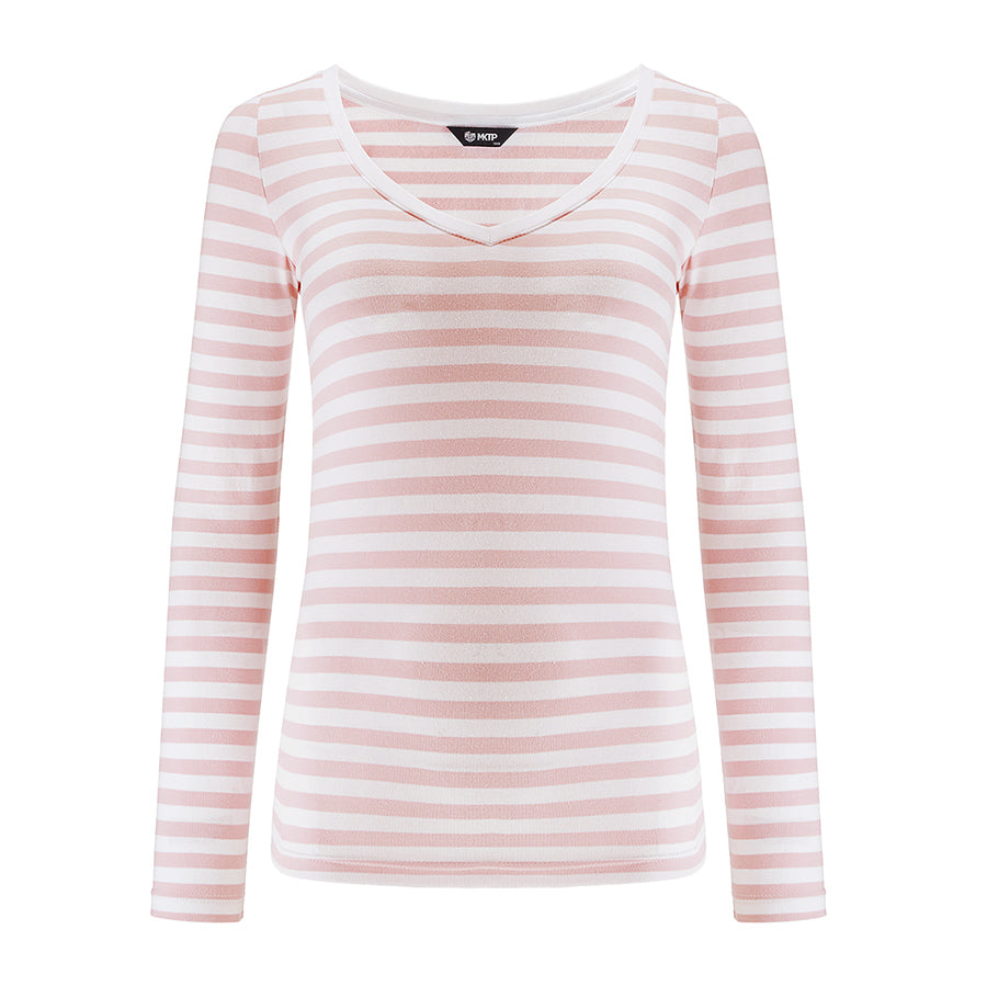Longsleeve Perfect Lines Paski Jasny Róż