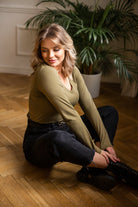 Longsleeve Perfect Lines Militarna Zieleń