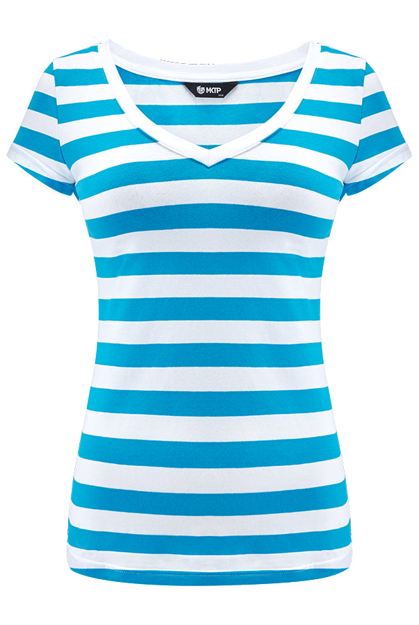 T-shirt Perfect Lines Szerokie Paski Ocean