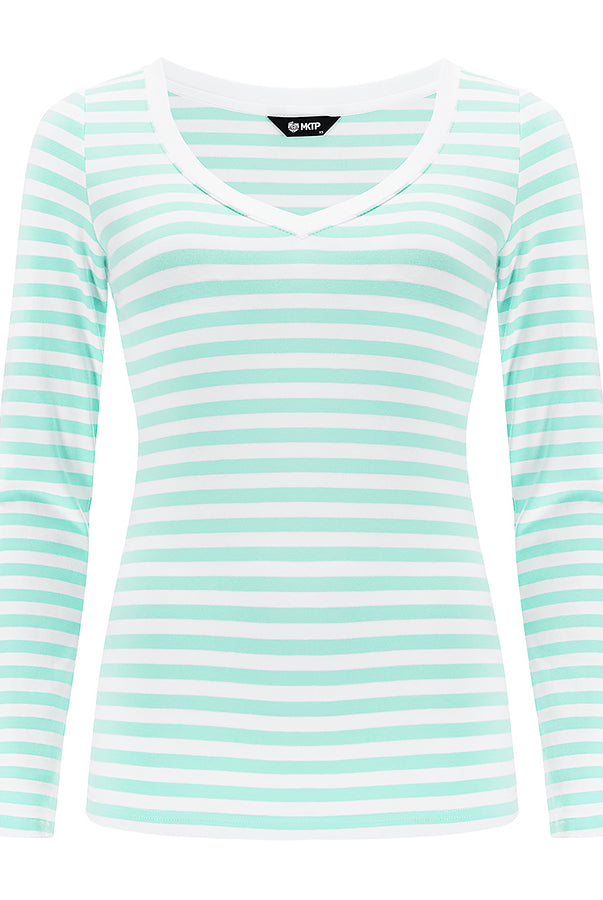 Longsleeve Perfect Lines Paski Aqua