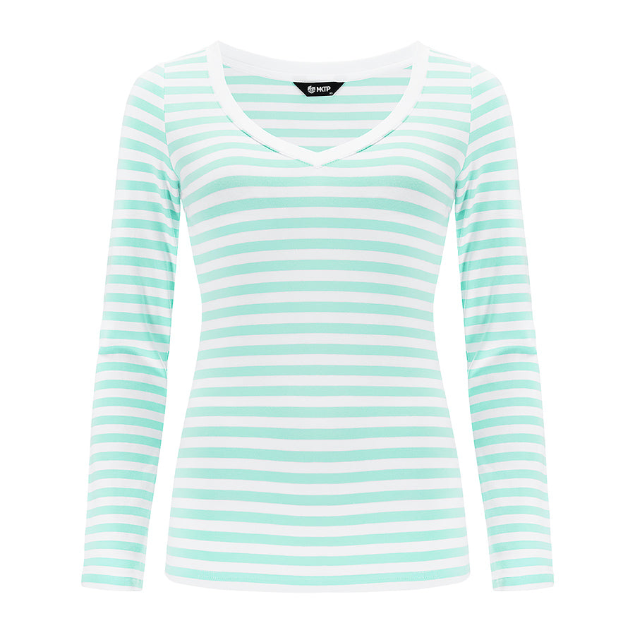 Longsleeve Perfect Lines Paski Aqua