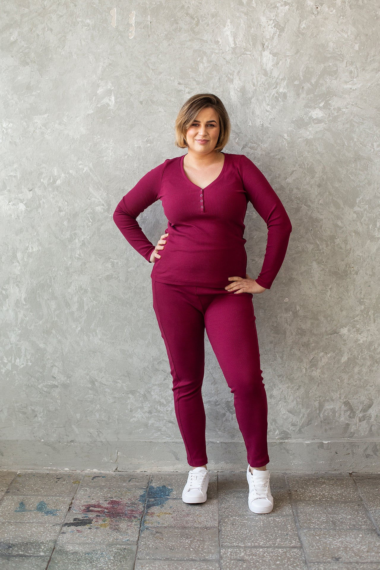 Longsleeve No Doubt Burgund
