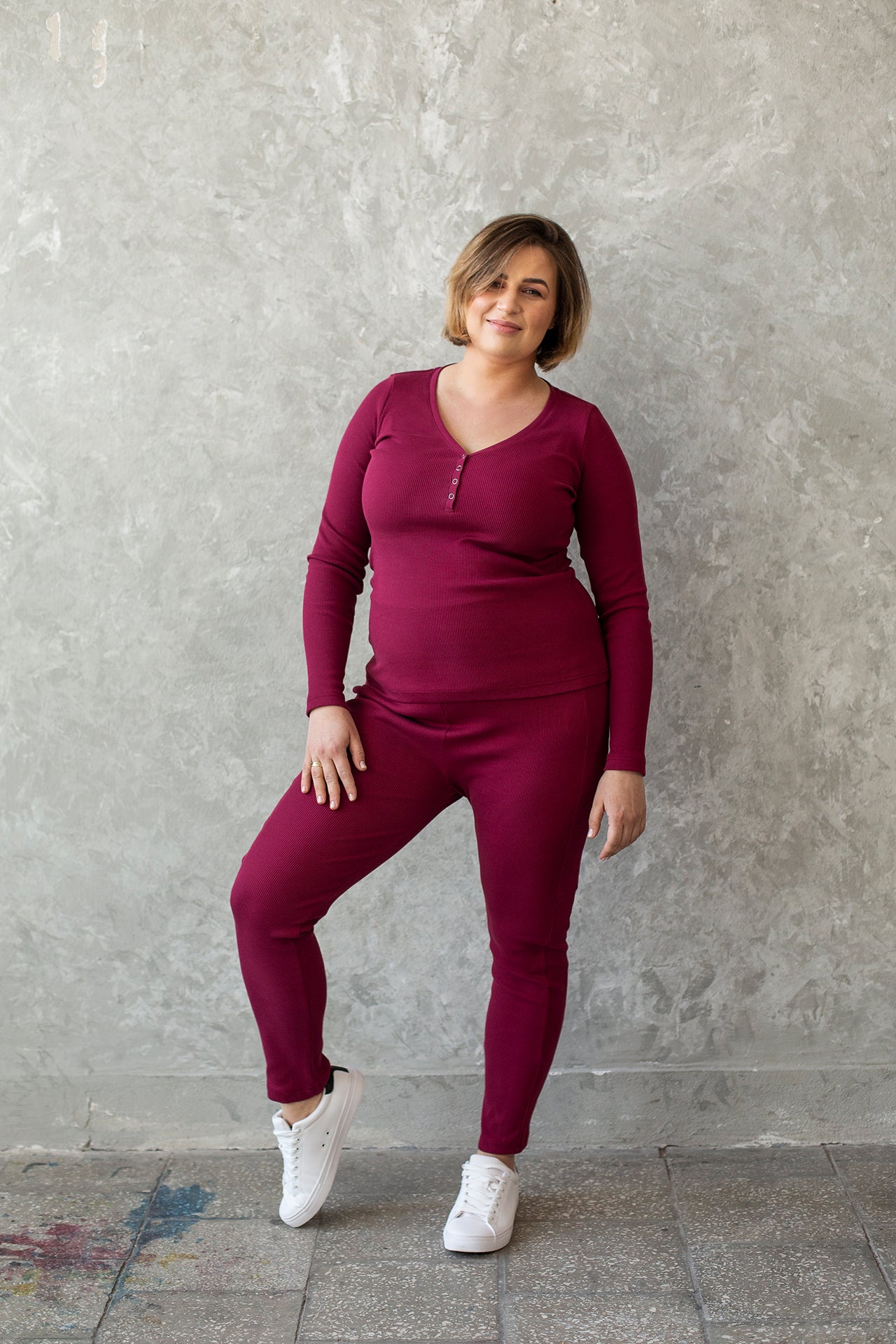 Longsleeve No Doubt Burgund