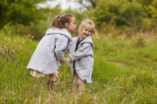 Płaszczobluza KIDS Szary Jasny Melanż