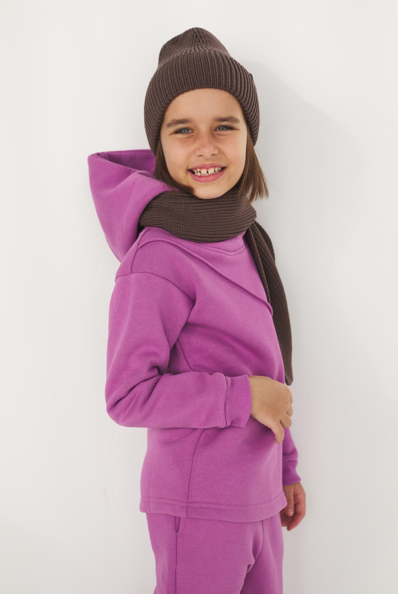 Czapka Cosy Days Kids Brąz 100% Merino Extra Fine