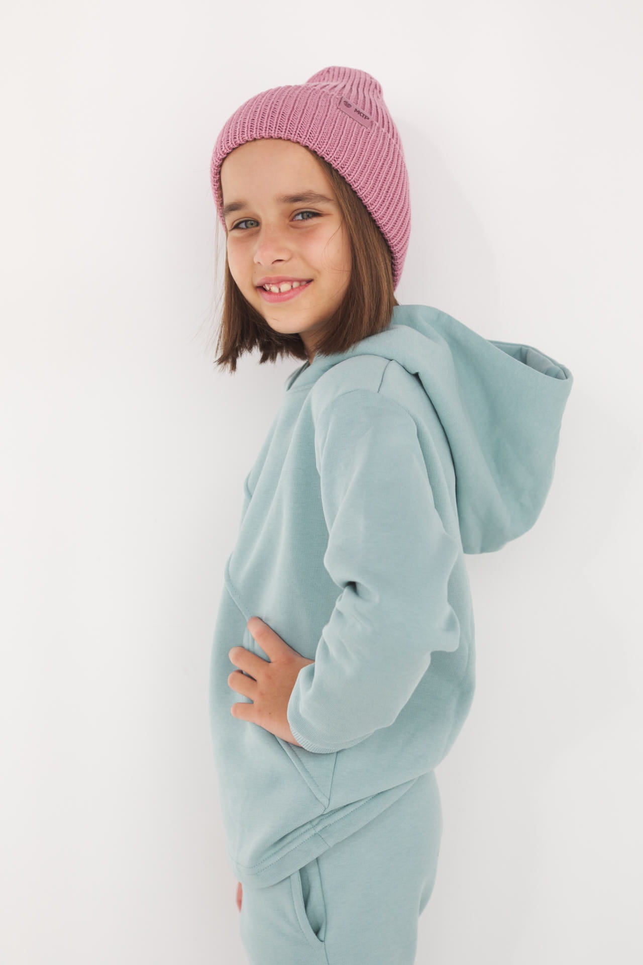 Czapka Cosy Days Kids Brudny Róż 100% Merino Extra Fine