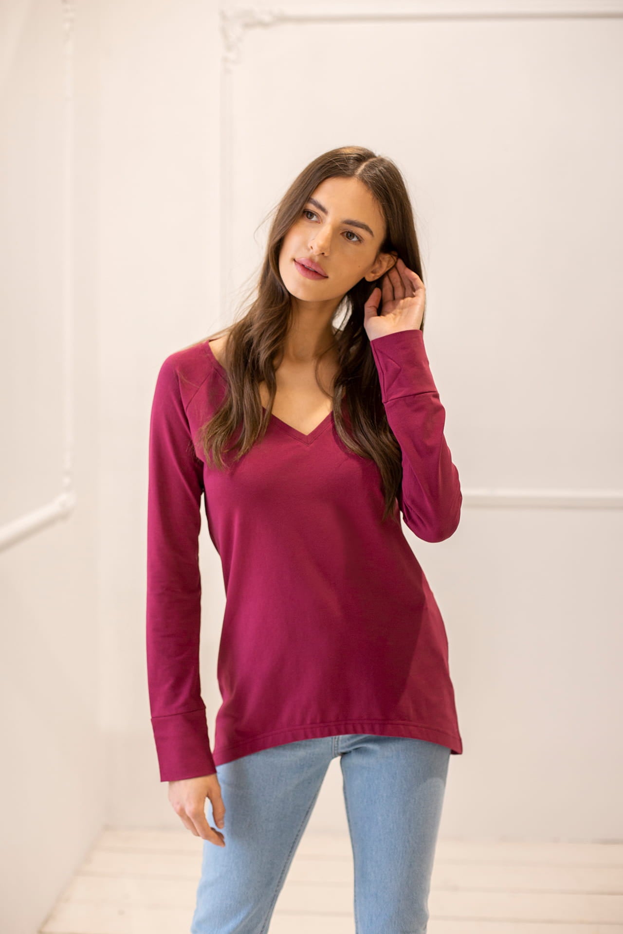 Longsleeve Daily Basic Burgund