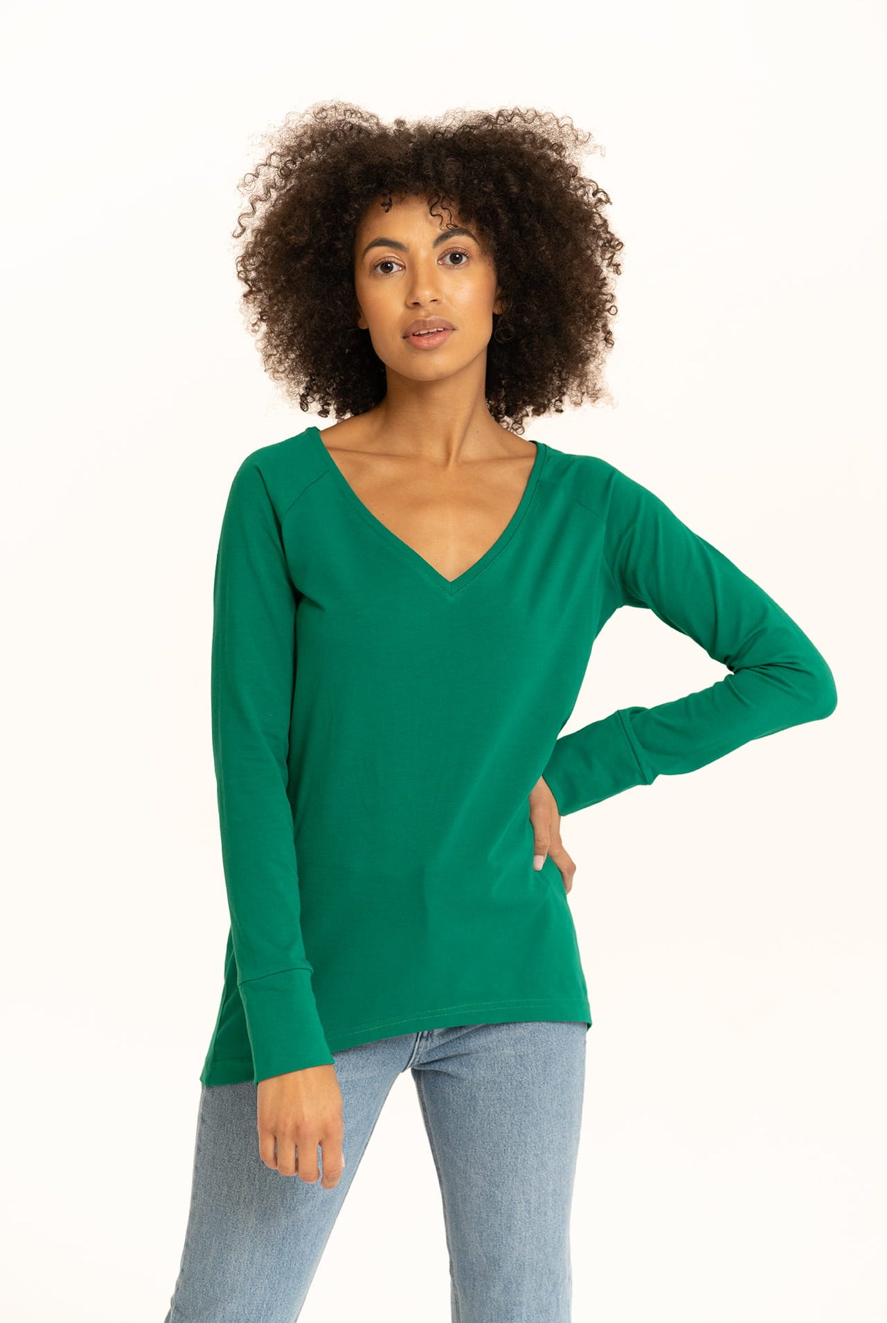 Longsleeve Daily Basic Zielony Jasny