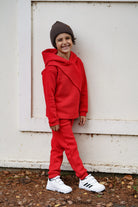 Spodnie Soft Line Kids Czerwone