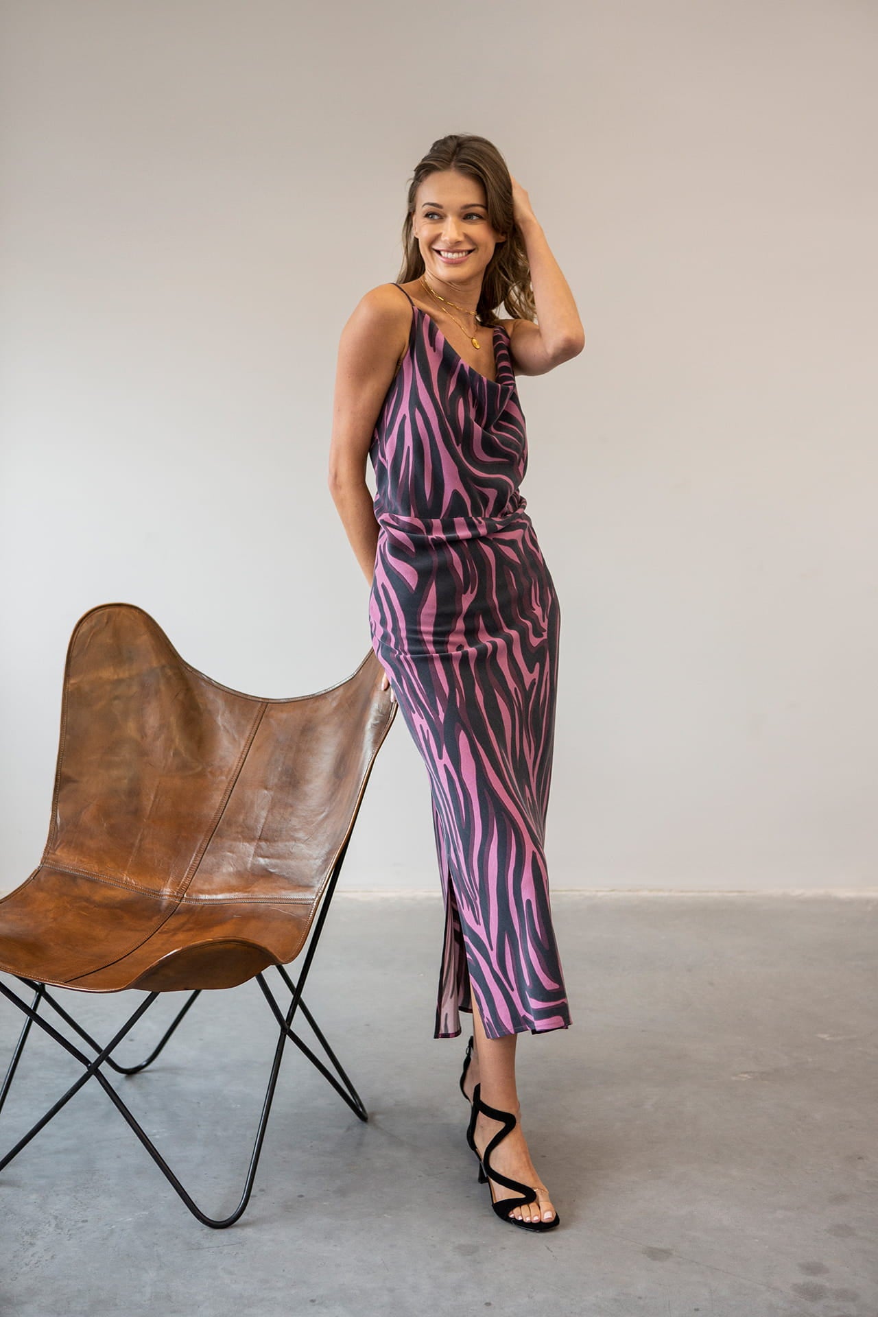 Sukienka Negroni Różowa Zebra