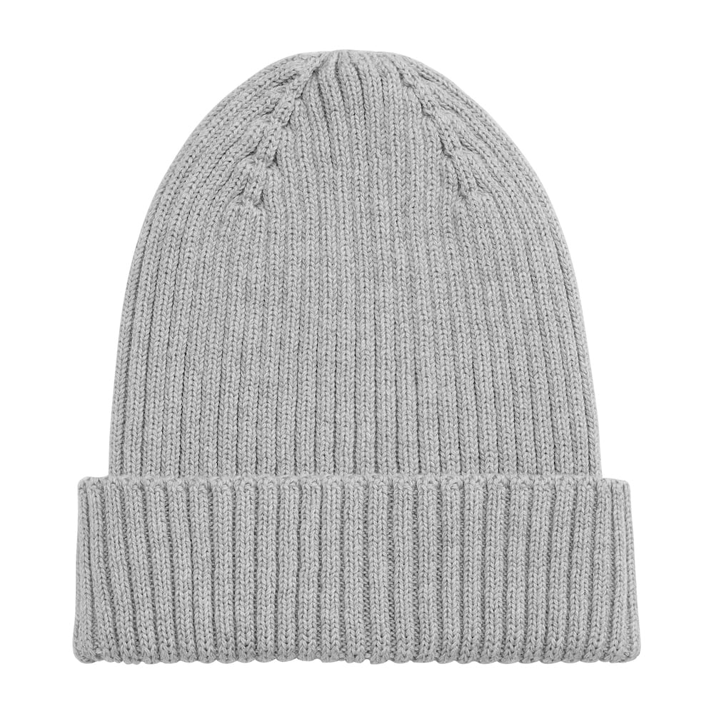 Beanie Organic Szary Jasny Pastel