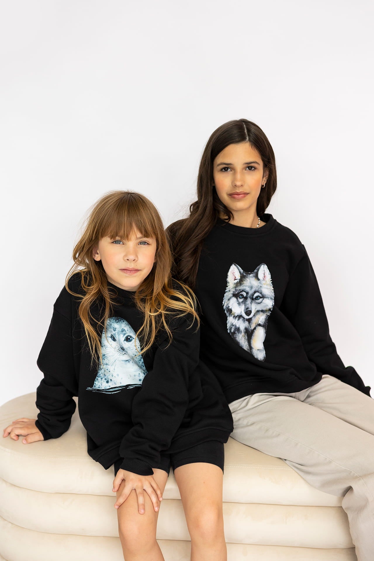 Bluza Kids z Wilkiem Czarna