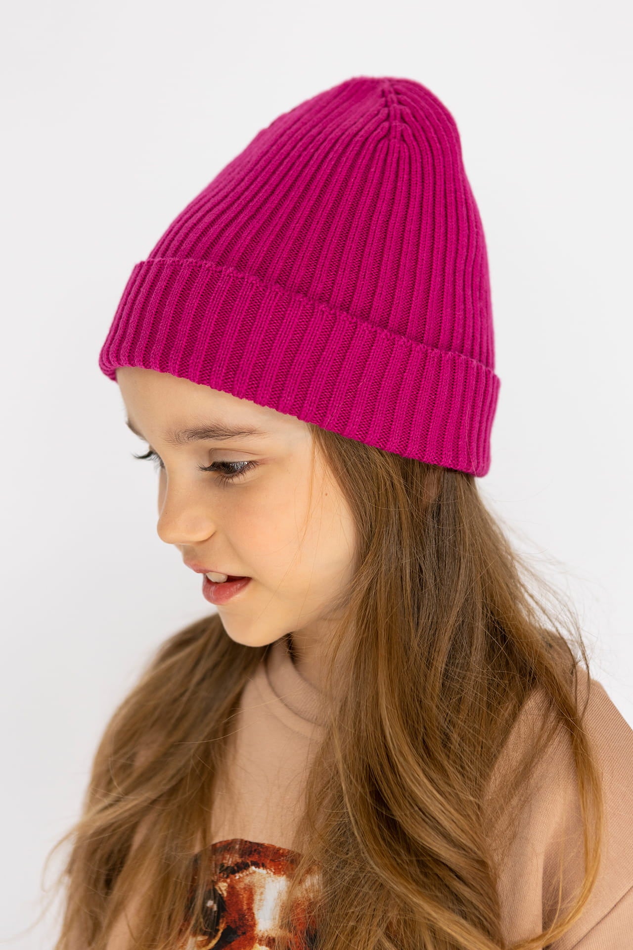 Beanie Organic Fuksja