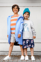 Bluza Kids z Foką Szary Jasny Pastel