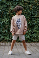 Bluza Kids z Wilkiem Kawa z Mlekiem